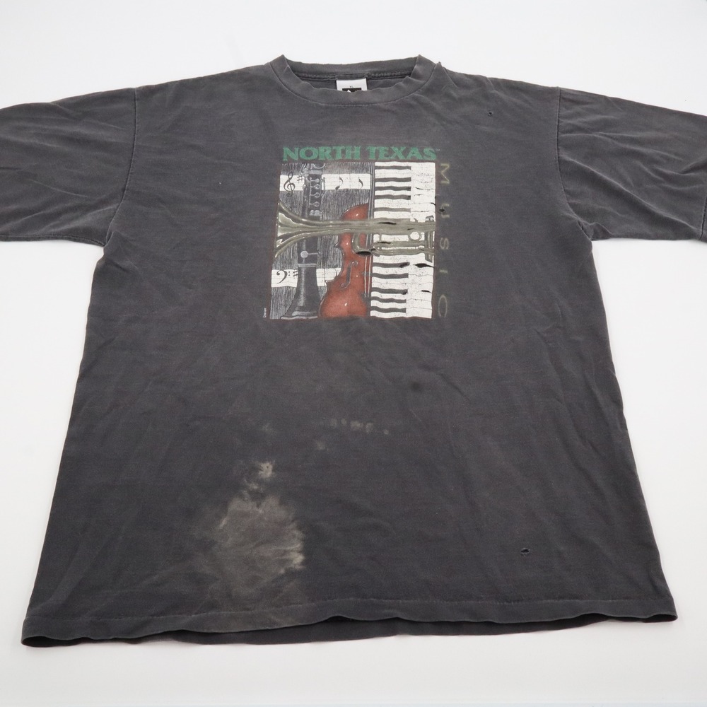 ALPZ North Texas Music T-Shirt Men XL Black Vintage '94 Single Stitch Distressed